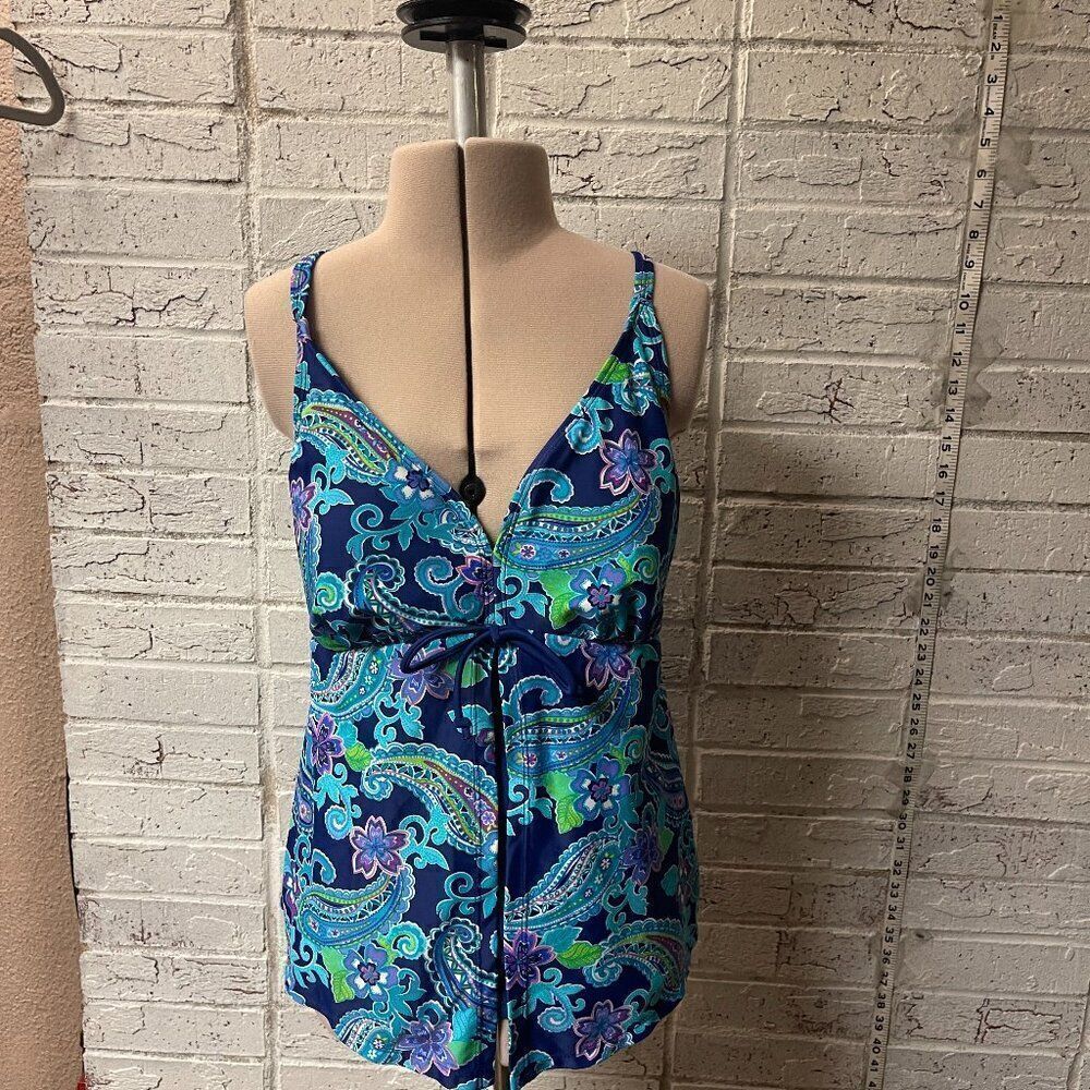 Ocean Dream Signature Swim Tankini Top Paisley 10